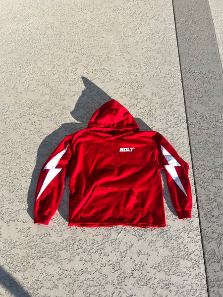 Off white red hoodie seeing things Outlet