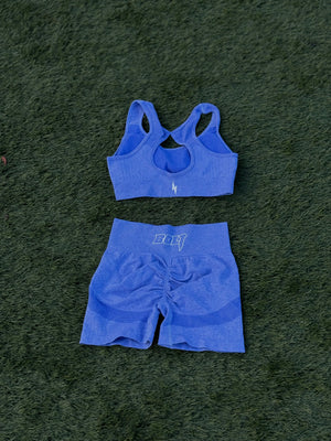 Blue Seamless Short set